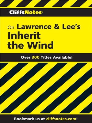 cover image of CliffsNotes on Lawrence & Lee's Inherit the Wind